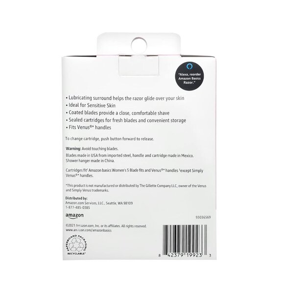 Women's 5 Blade FITS Razor for Women, FITS Handle and Venus Handles, Includes 1 - Picture 3 of 8